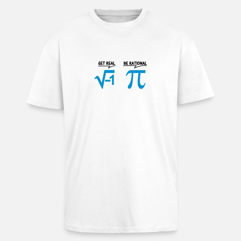 get real - be rational (2c) - Oversized Heavyweight Unisex T-Shirt - Weiß