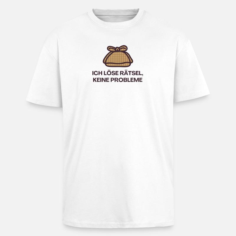 I solve puzzles, no problems - Unisex Oversized Heavyweight T-shirt - white