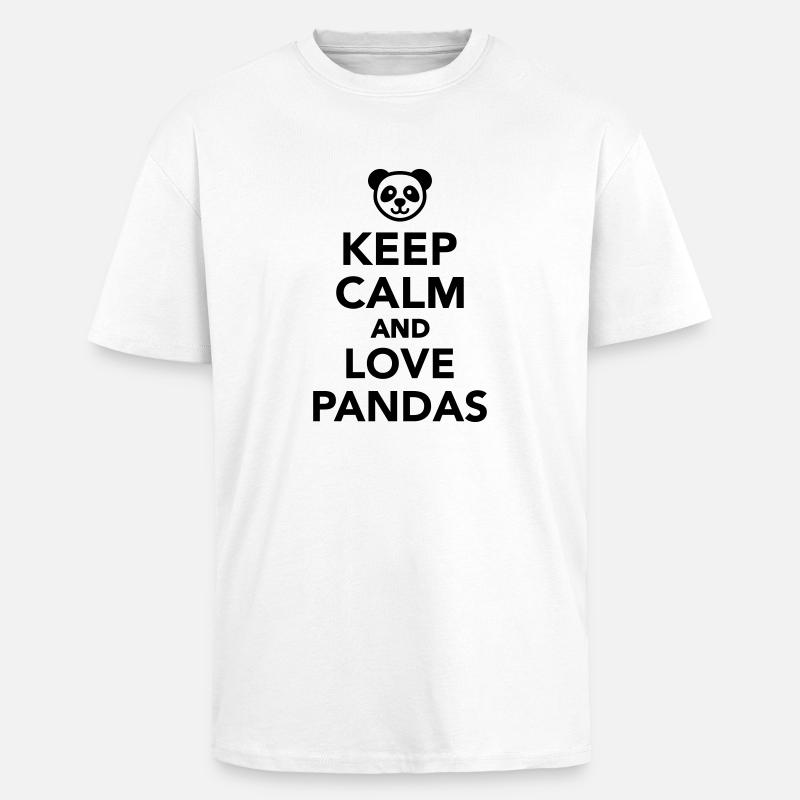 Panda - Oversized Heavyweight Unisex T-Shirt - Weiß