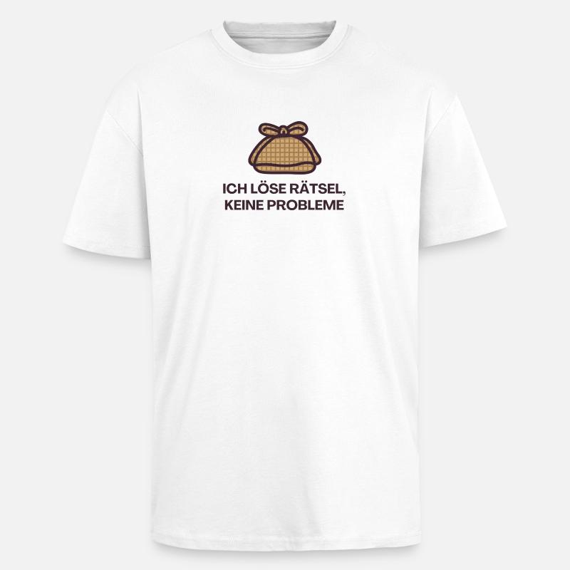 I solve puzzles, no problems - Unisex Oversized Heavyweight T-shirt - white