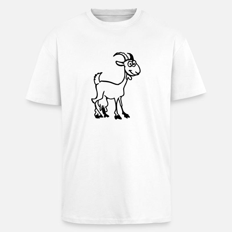 Goat - Unisex Oversized Heavyweight T-shirt - white