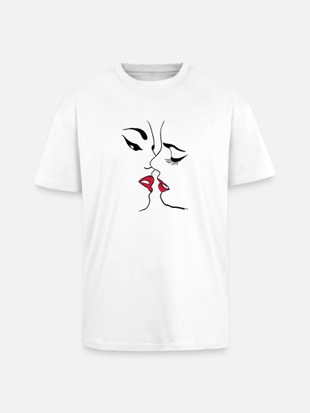 Lesbian - Unisex Oversized Heavyweight T-shirt - white