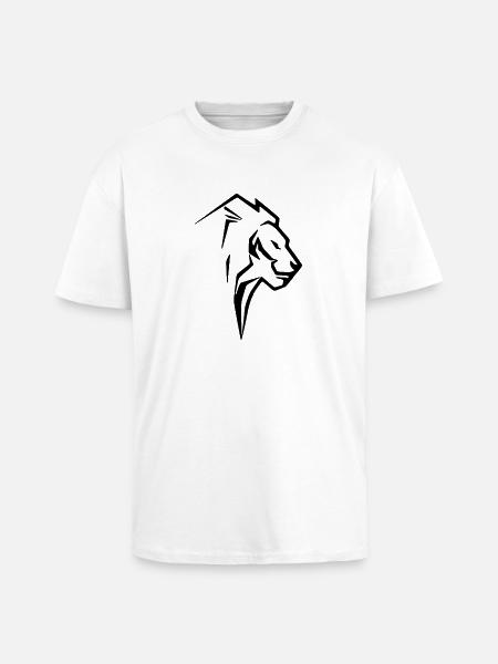 Lion - Unisex Oversized Heavyweight T-shirt - white