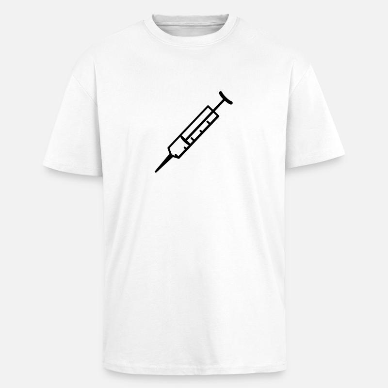 Spritze - Oversized Heavyweight Unisex T-Shirt - Weiß