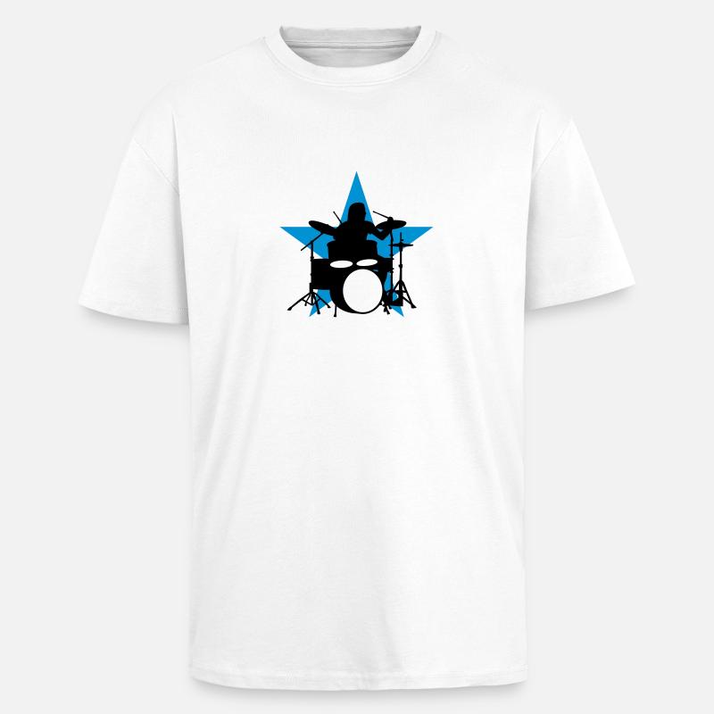 drummer_e_2c - Unisex Oversized Heavyweight T-shirt - white