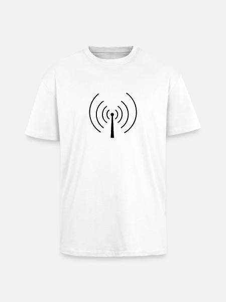 Funkmast - Oversized Heavyweight Unisex T-Shirt - Weiß