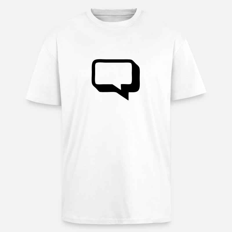 3D bulle 1färbig - T-shirt unisexe oversize épais - blanc