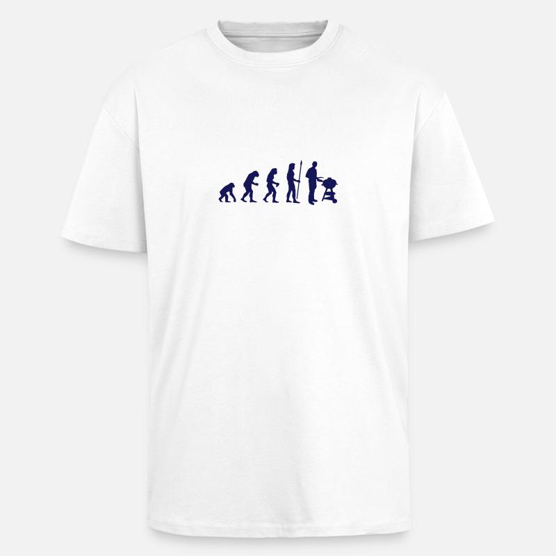 evolution_grill1 - Oversized Heavyweight Unisex T-Shirt - Weiß