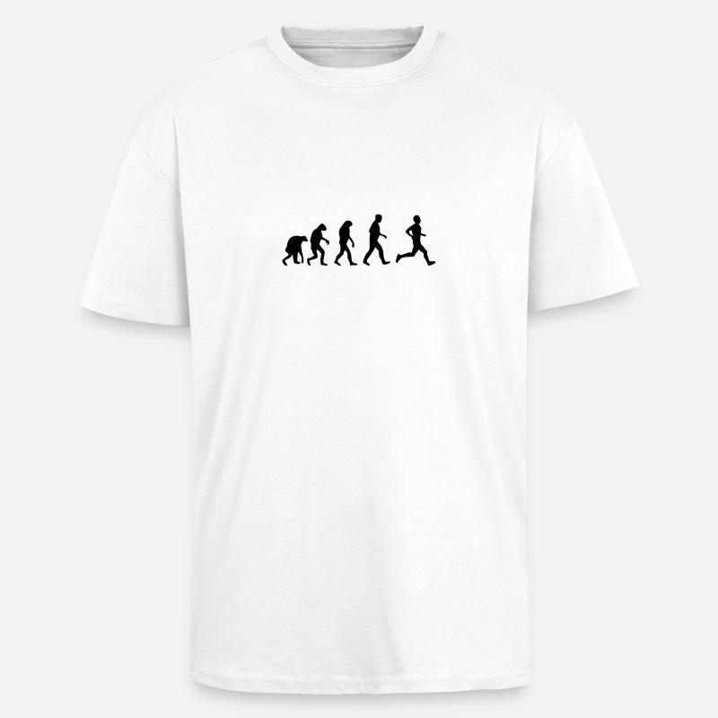 running evolution - Unisex Oversized Heavyweight T-shirt - white