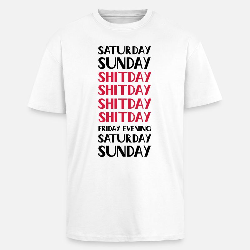 Weekend - Oversized Heavyweight Unisex T-Shirt - Weiß