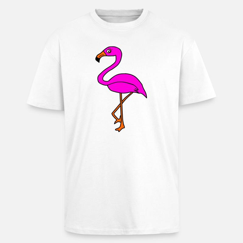 Flamingos Vogel Vögelchen Tiere Geschenk - Oversized Heavyweight Unisex T-Shirt - Weiß