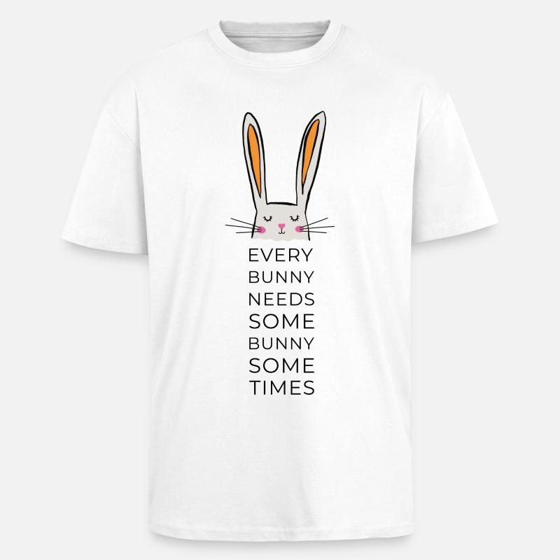 every bunny needs some bunny - Oversized Heavyweight Unisex T-Shirt - Weiß