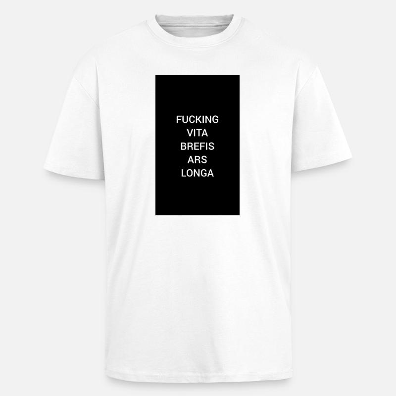 Fuckingvitabrefisarslonga  - Oversized Heavyweight Unisex T-Shirt - Weiß