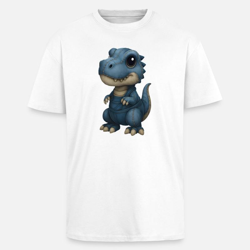 Patchwork Dino Flickenlook - Oversized Heavyweight Unisex T-Shirt - Weiß