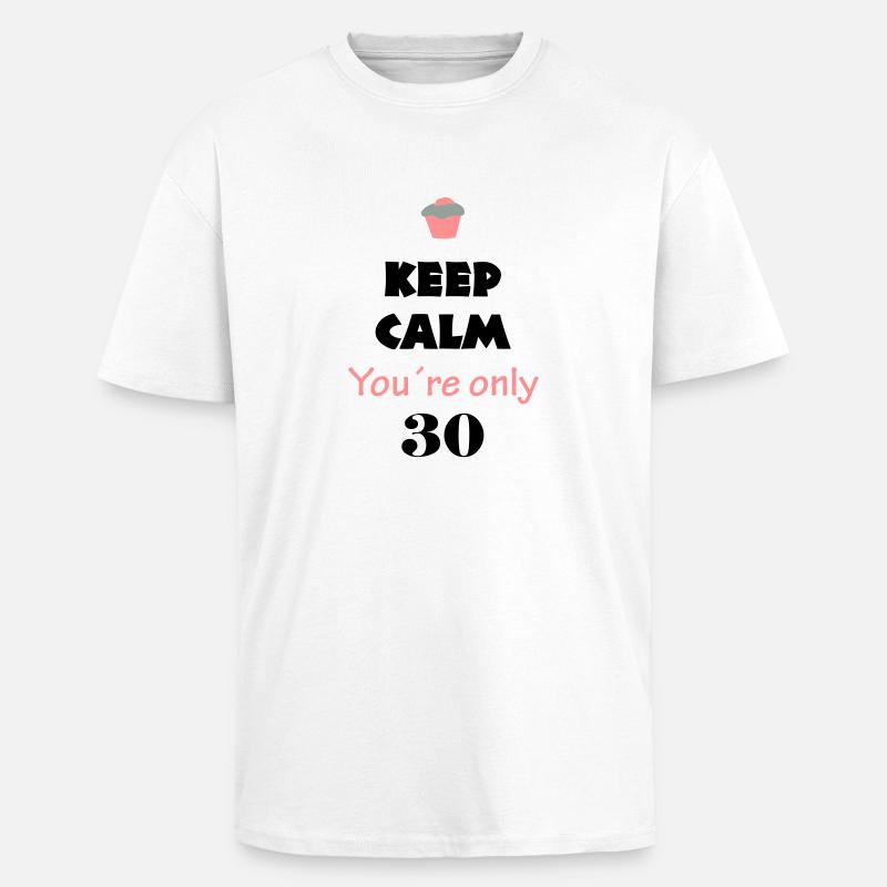 birthday 30 - Unisex Oversized Heavyweight T-shirt - white