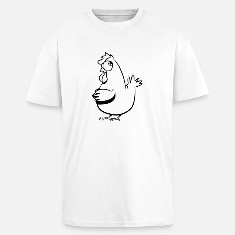 Poulet Lapointe - T-shirt unisexe oversize épais - blanc