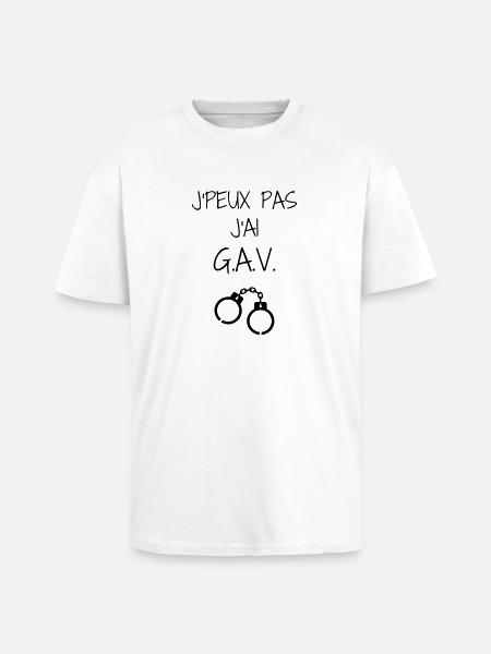 Police / Policier / Flic / Sécurité - T-shirt unisexe oversize épais - blanc