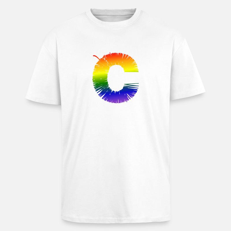 Rainobow C - T-shirt unisexe oversize épais - blanc