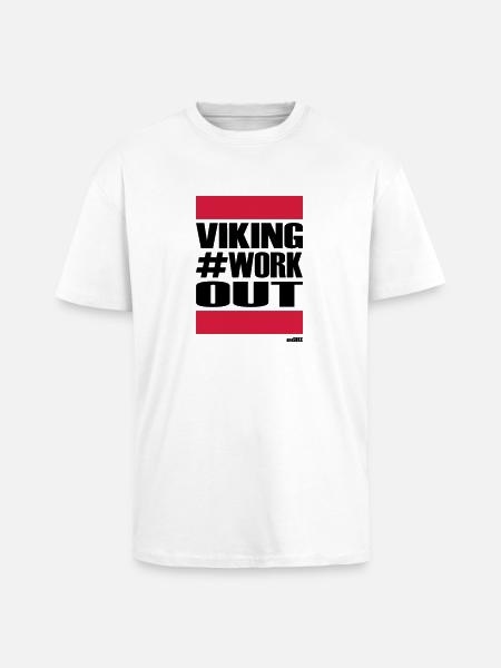 VIKING WORKOUT - Oversized Heavyweight Unisex T-Shirt - Weiß