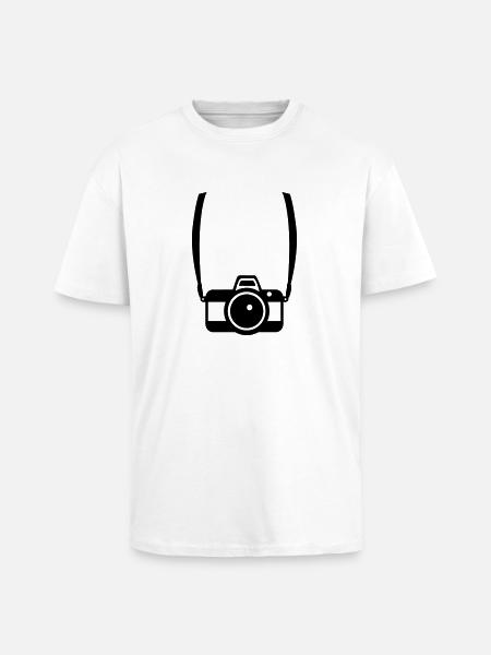 Caméra - T-shirt unisexe oversize épais - blanc