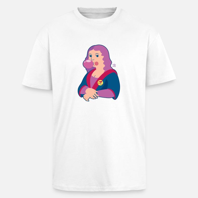 Mona Lisa Chicle - Oversized Heavyweight Unisex T-Shirt - Weiß