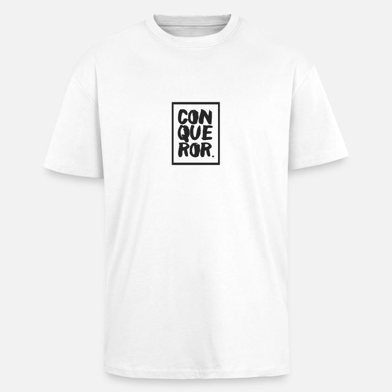 Conqueror - Conqueror - Unisex Oversized Heavyweight T-shirt - white