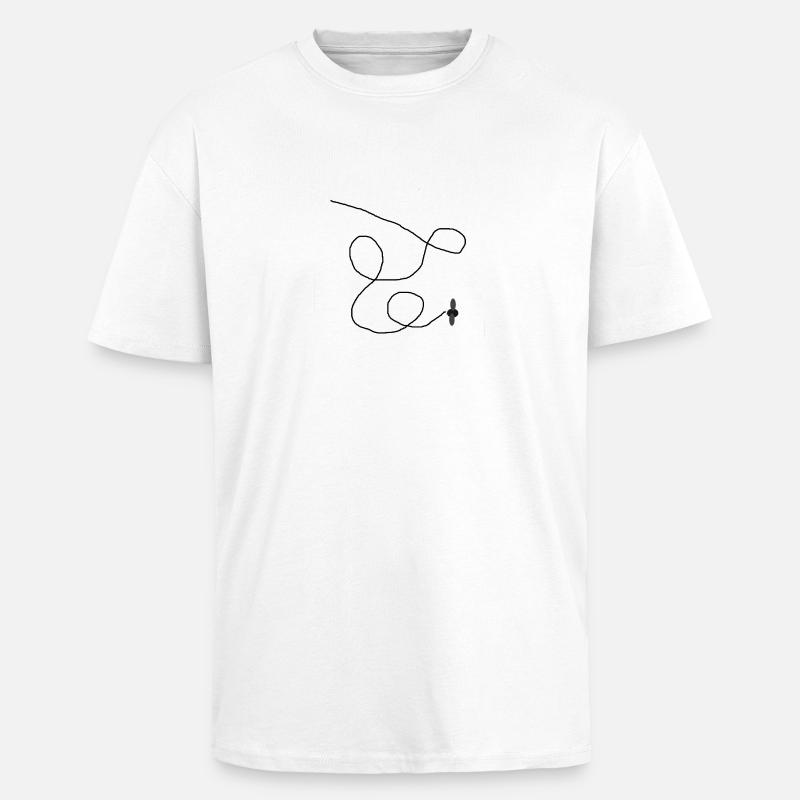 Bow tie pattern - Unisex Oversized Heavyweight T-shirt - white