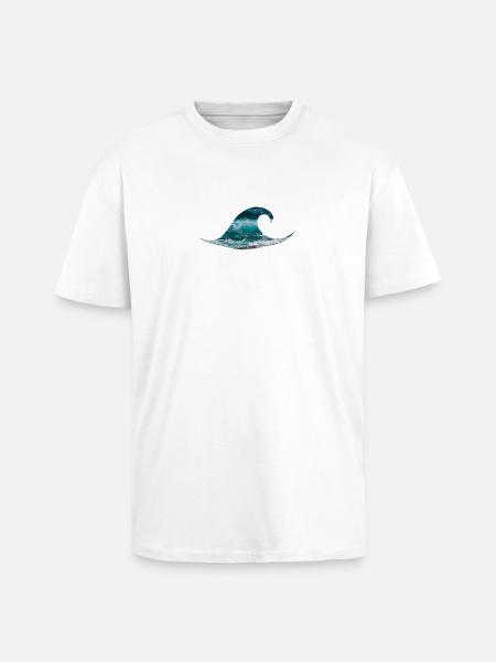 Wave ocean sea surfing - Unisex Oversized Heavyweight T-shirt - white