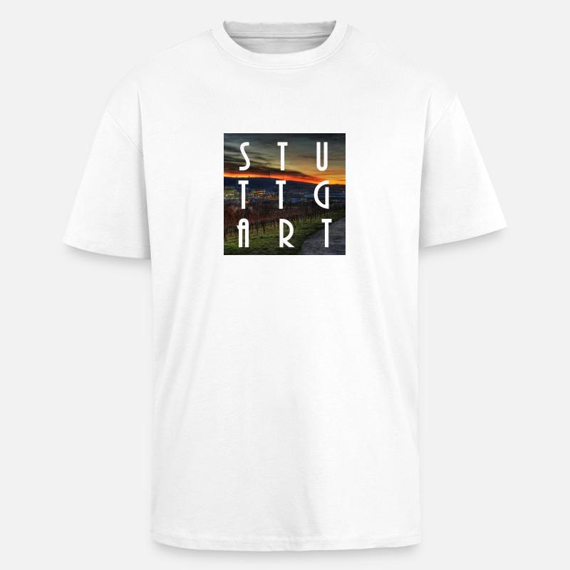 Stuttgart - Unisex Oversized Heavyweight T-shirt - white