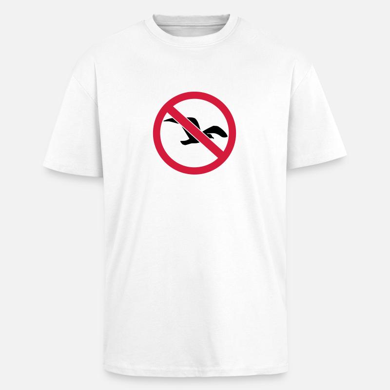Möwe - Oversized Heavyweight Unisex T-Shirt - Weiß