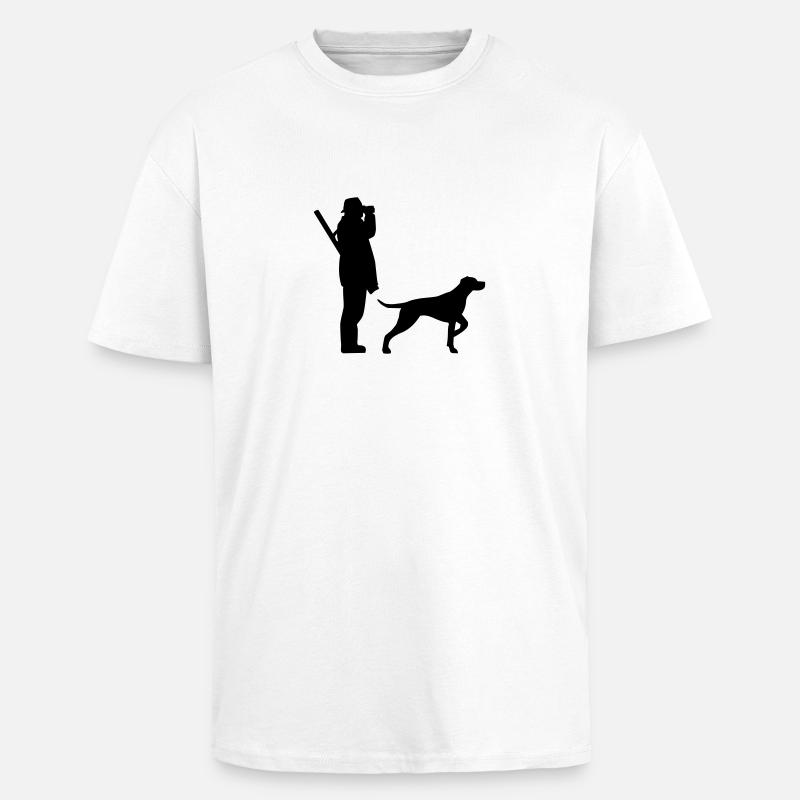 Jäger - Oversized Heavyweight Unisex T-Shirt - Weiß