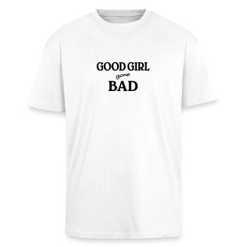 Good Girl gone bad - T-shirt unisexe oversize épais - blanc - Devant - Alina (178cm) & Michal (187cm)