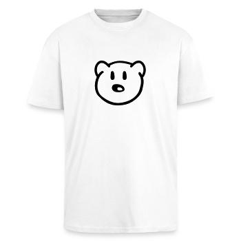 Nounours - T-shirt unisexe oversize épais - blanc - Devant - Alina (178cm) & Michal (187cm)