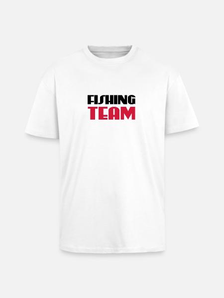 Fishing Team - Oversized Heavyweight Unisex T-Shirt - Weiß