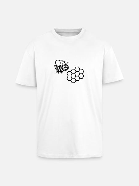 Bee - Unisex Oversized Heavyweight T-shirt - white