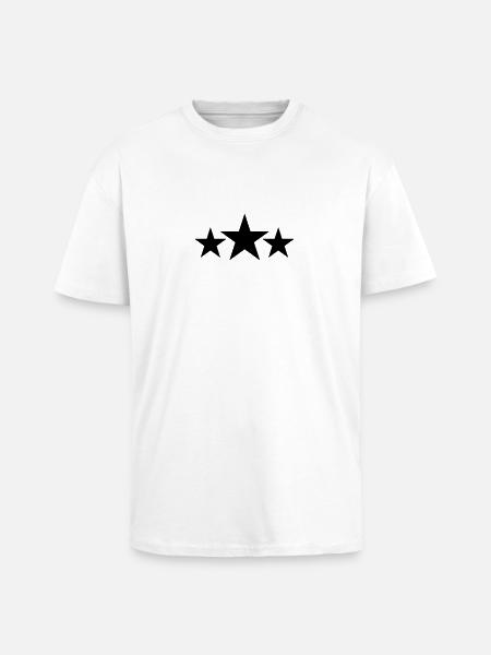 3 stars x2 EN - Unisex Oversized Heavyweight T-shirt - white