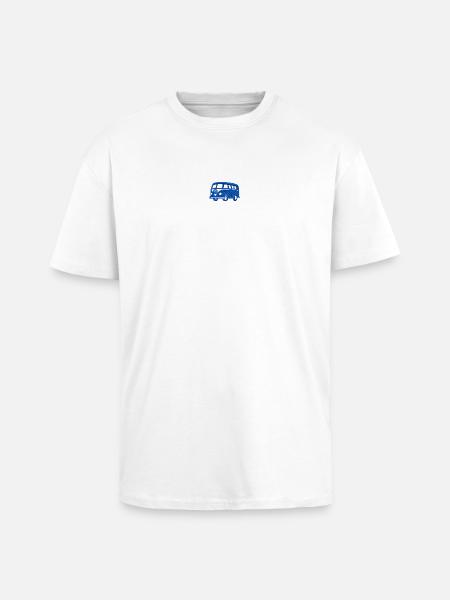 Volkswagen VW Bulli Camper Stickmotiv - Oversized Heavyweight Unisex T-Shirt - Weiß