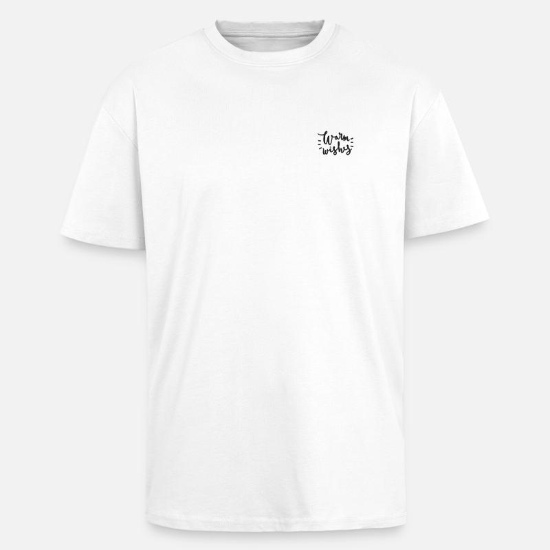 Auguri calorosi - T-shirt unisex oversize pesante - bianco