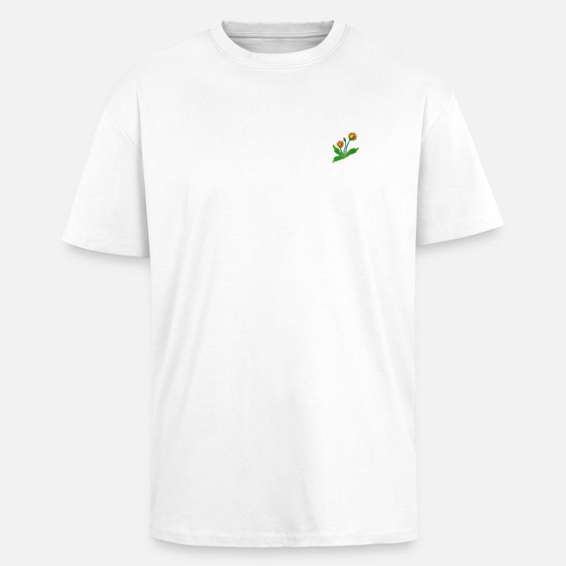 Dandelion - Oversized Heavyweight Unisex T-Shirt - Weiß