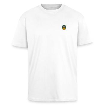 Ufo - Oversized Heavyweight Unisex T-Shirt - Weiß - Vorne - Alina (178cm) & Michal (187cm)