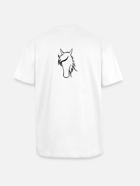 Pferdekopf - Oversized Heavyweight Unisex T-Shirt - Weiß