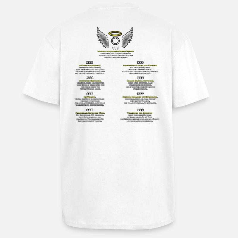 Engelzahlen Muster der Manifestation - Oversized Heavyweight Unisex T-Shirt - Weiß