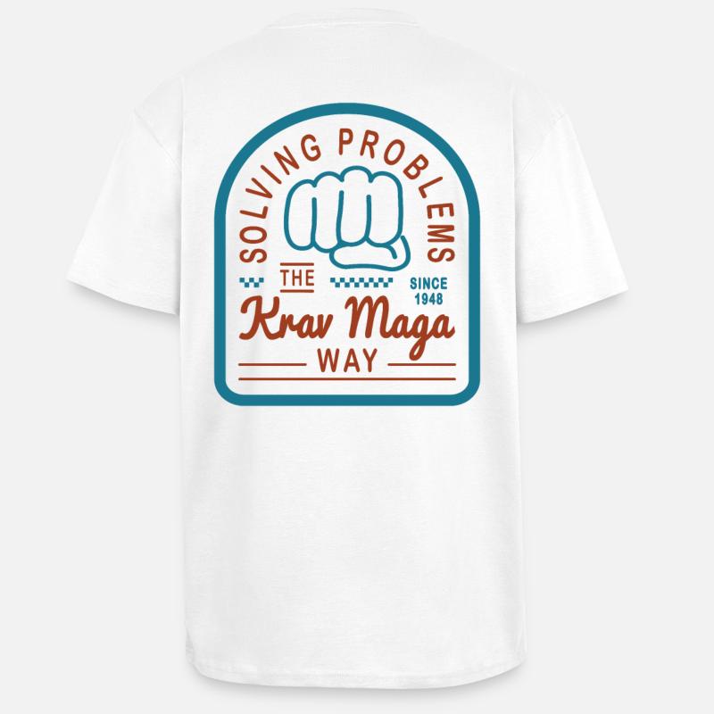 Solving problems the Krav Maga way - Oversized Heavyweight Unisex T-Shirt - Weiß