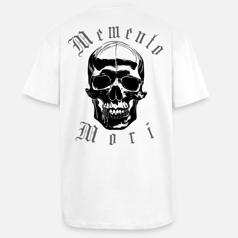Memento Mori Skull - Oversized Heavyweight Unisex T-Shirt - Weiß