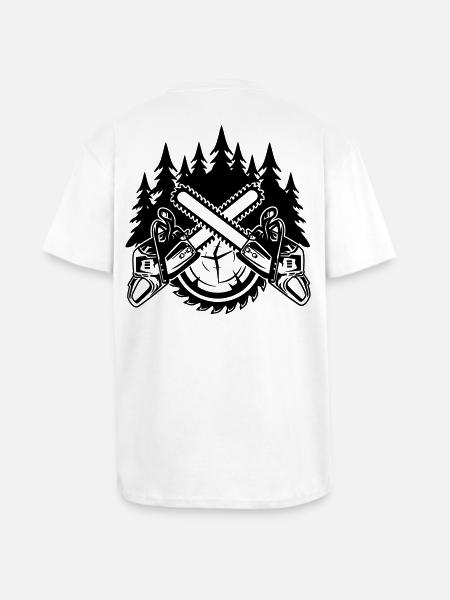 Tronçonneuses - T-shirt unisexe oversize épais - blanc