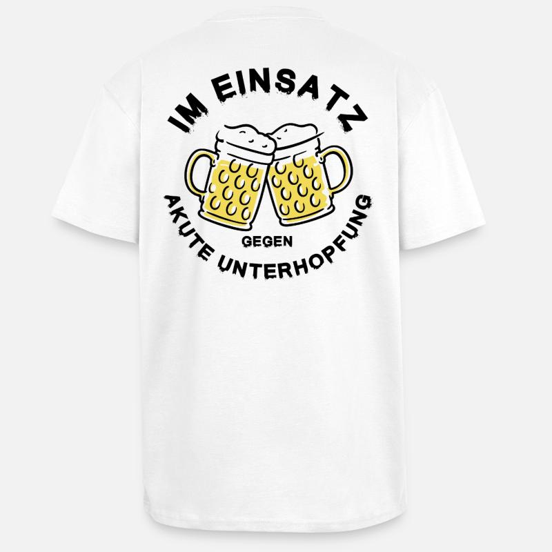 Underhopping Deployment – Regulars' Table Beer Saying - Unisex Oversized Heavyweight T-shirt - white