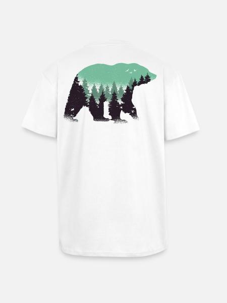 Bear Forest Nature - Unisex Oversized Heavyweight T-shirt - white