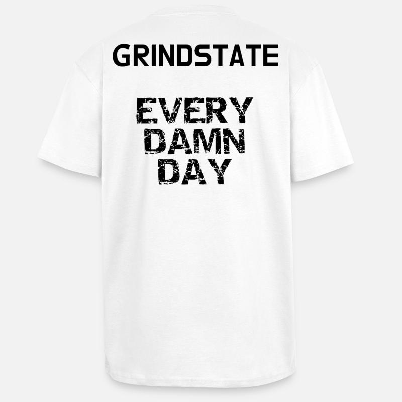 GRINDSTATE - Oversized Heavyweight Unisex T-Shirt - Weiß