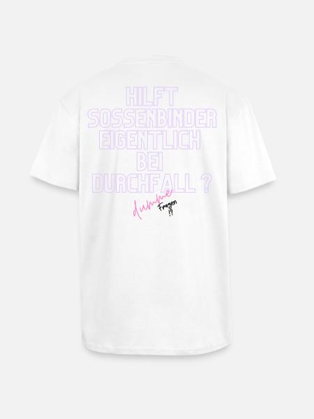 Durchfall Humor Neontext - Oversized Heavyweight Unisex T-Shirt - Weiß