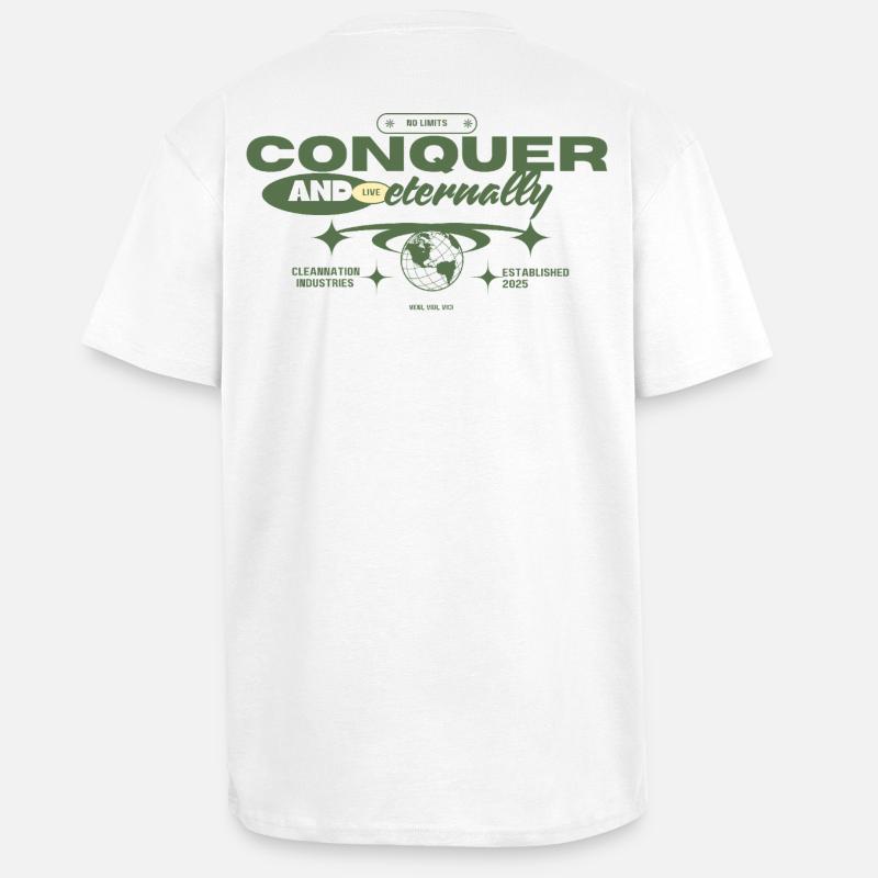 Conquer - Unisex Oversized Heavyweight T-shirt - white